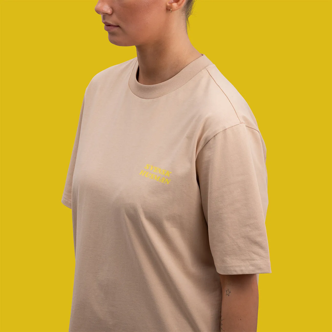 Svensk Husman Football Kanelbulle t-shirt S bomuld
