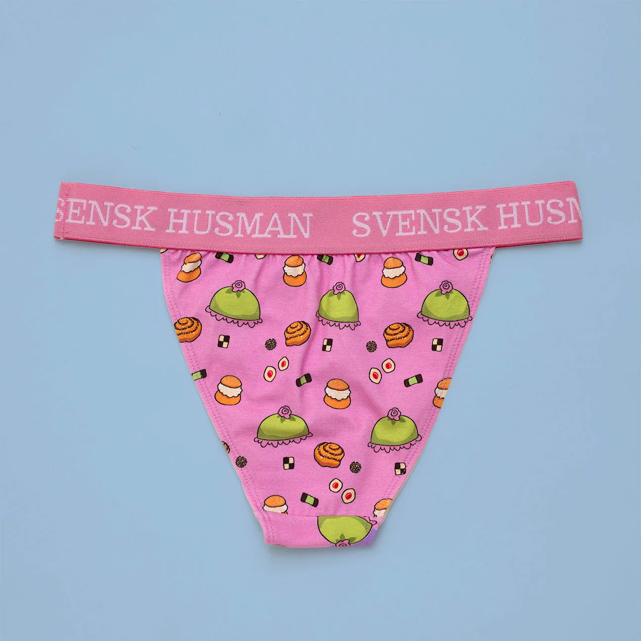 Svensk Husman FIKA Tanga g-streng lyserød bomuld