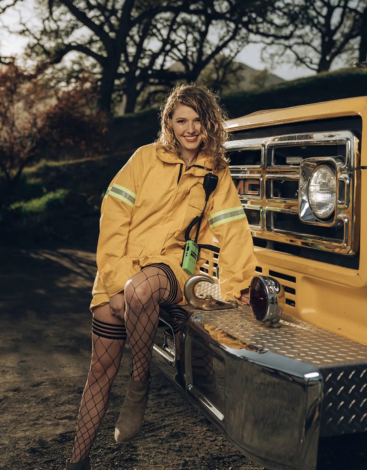 KIX'IES Michelle lårstrømper sort grov net 1 par