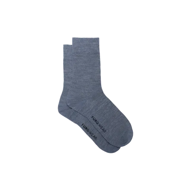 Funq Wear Fine uldstrømper blå merino 39/41
