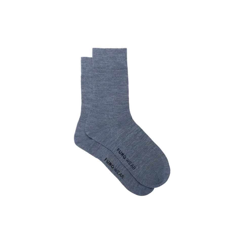 Funq Wear Fine uldstrømper blå merino 39/41