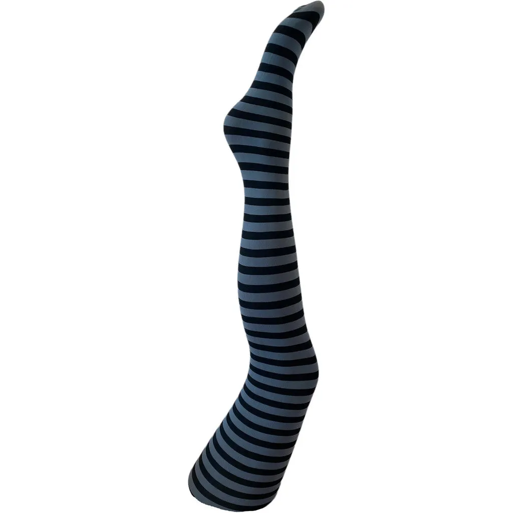 Moi Nini stripe strømpebukser mellemgrå 80 denier