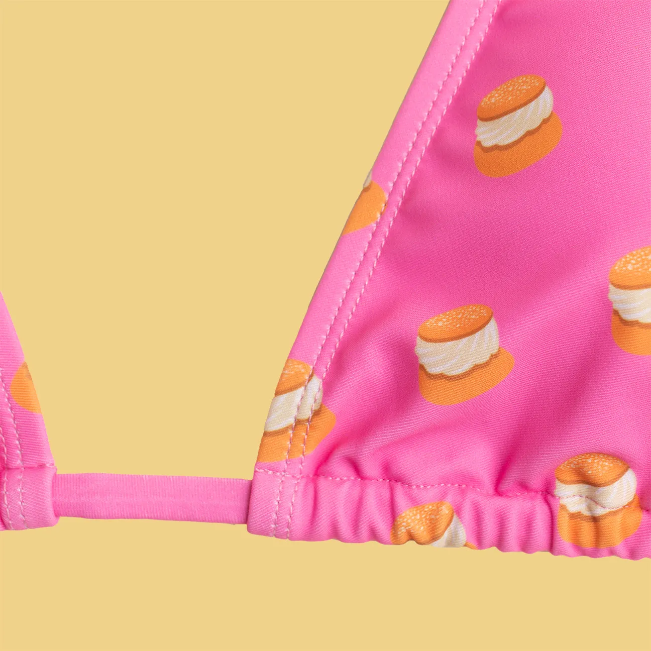 Svensk Husman Semlan trekantbikini pink hurtigtørrende
