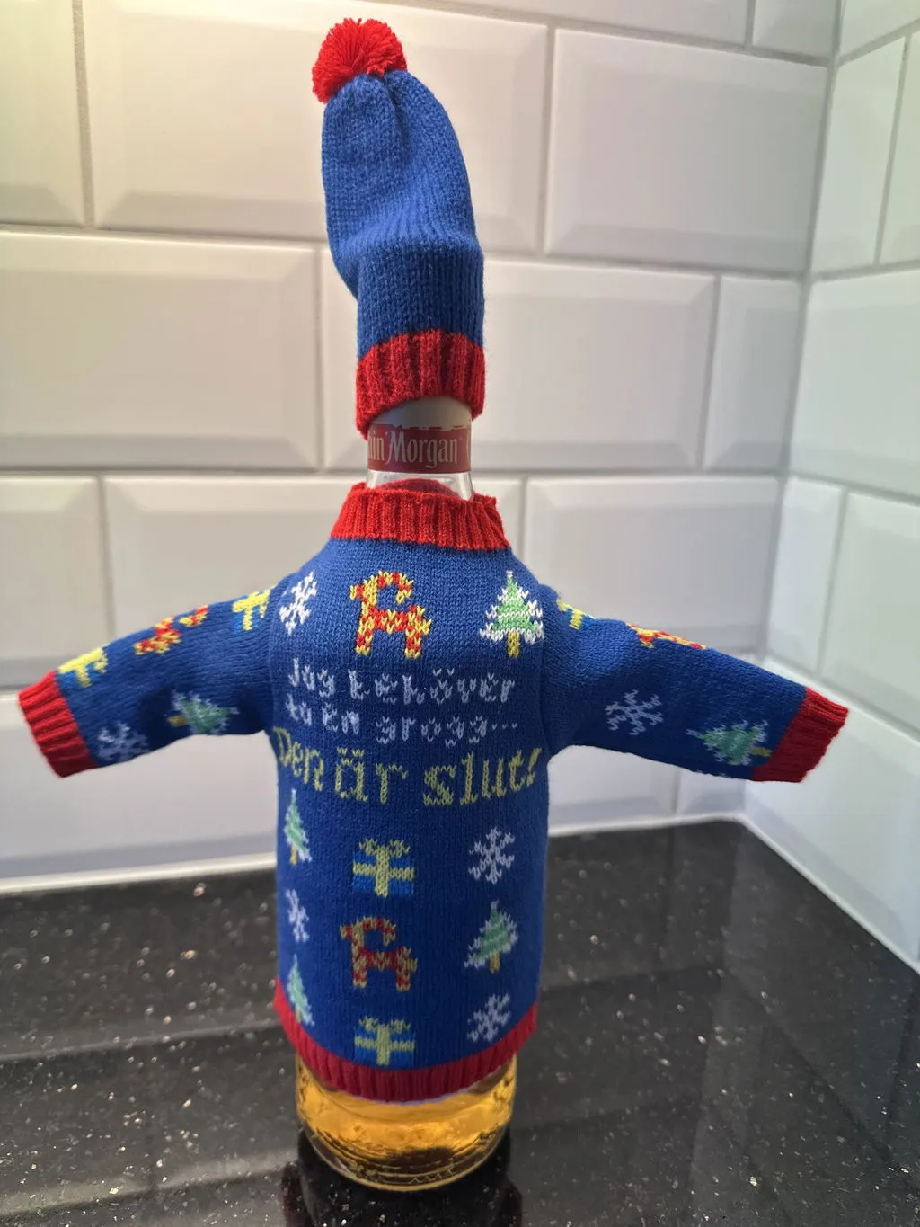 Svensk Husman Grog flaskeskjorte polyester 75 cl