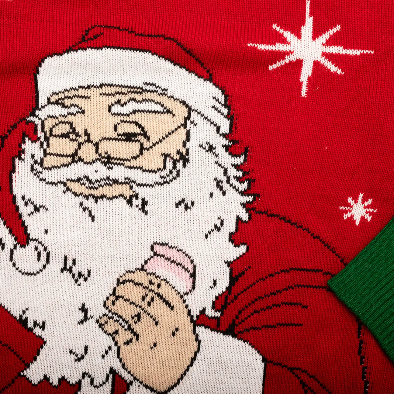 Svensk Husman Jultröja Juleskum rød juletrøje damemodel