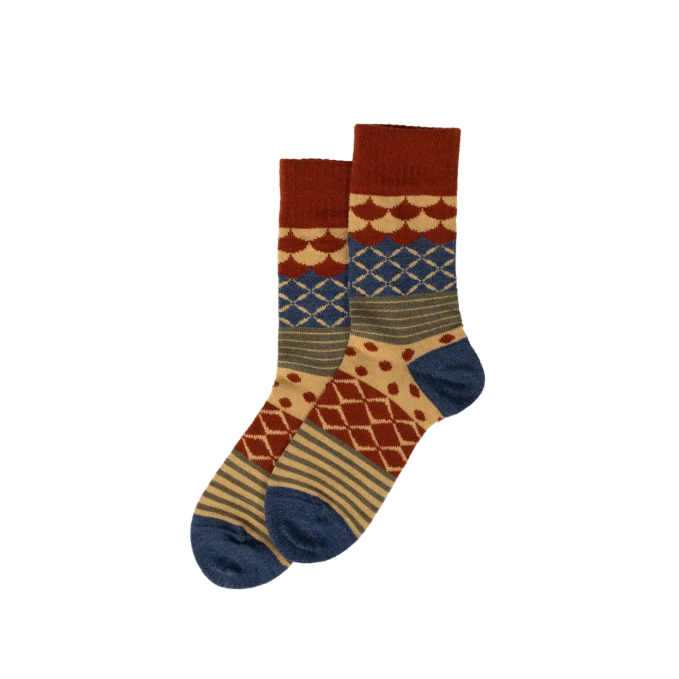 Funq Wear Tribal uldsokker rød tyk One size