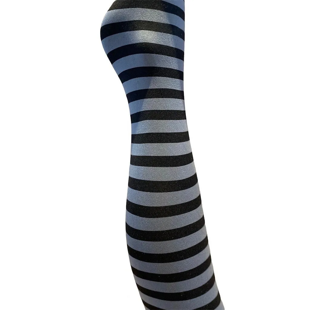 Moi Nini stripe strømpebukser mellemgrå 80 denier