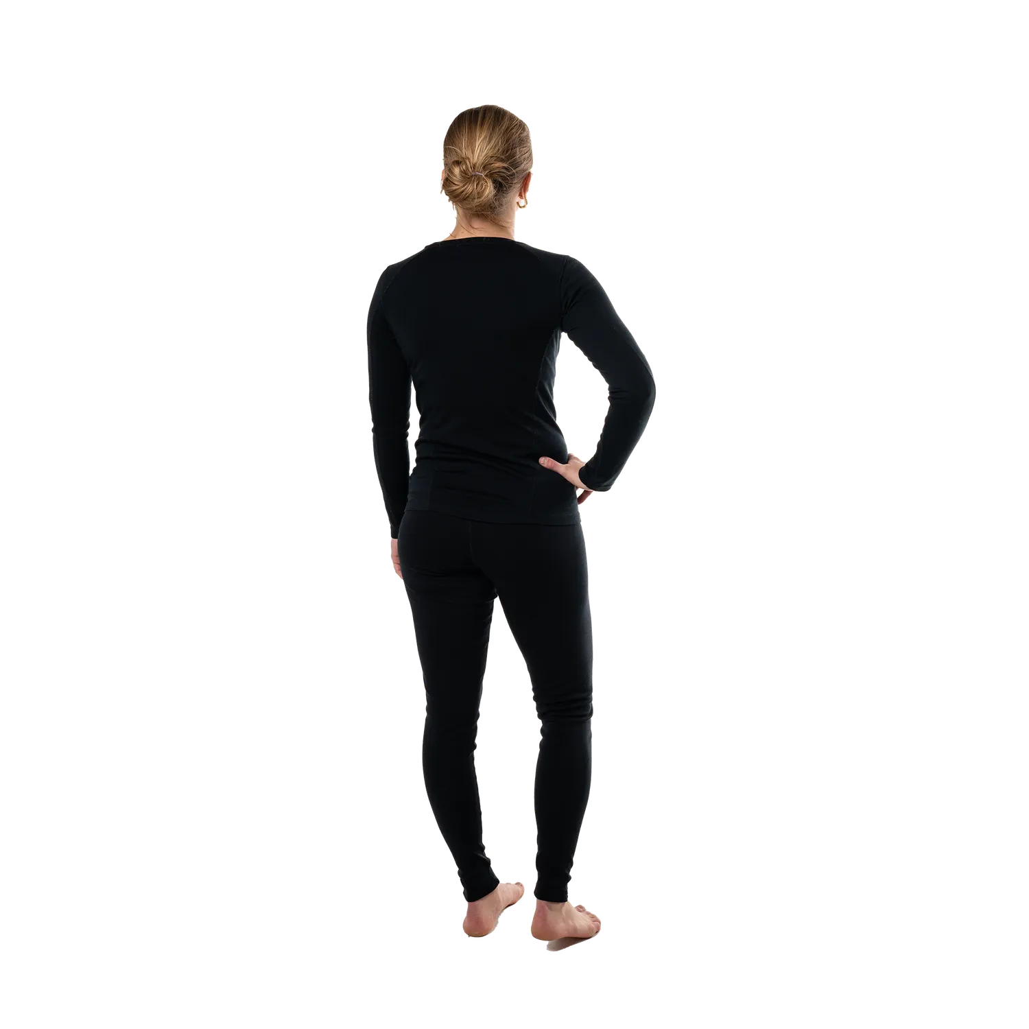 Point6 Base Layer Long Sleeve Mid-Weight Crew Neck Top undertrøje sort