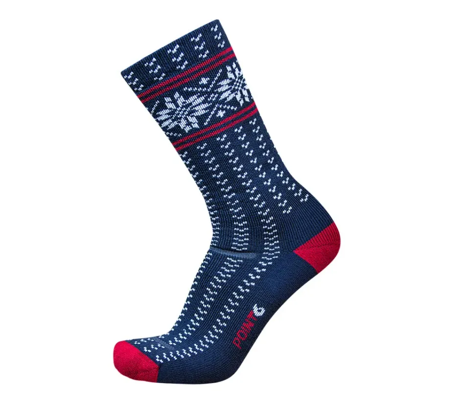 Point6 Hans Medium Crew strømper dark navy merinould