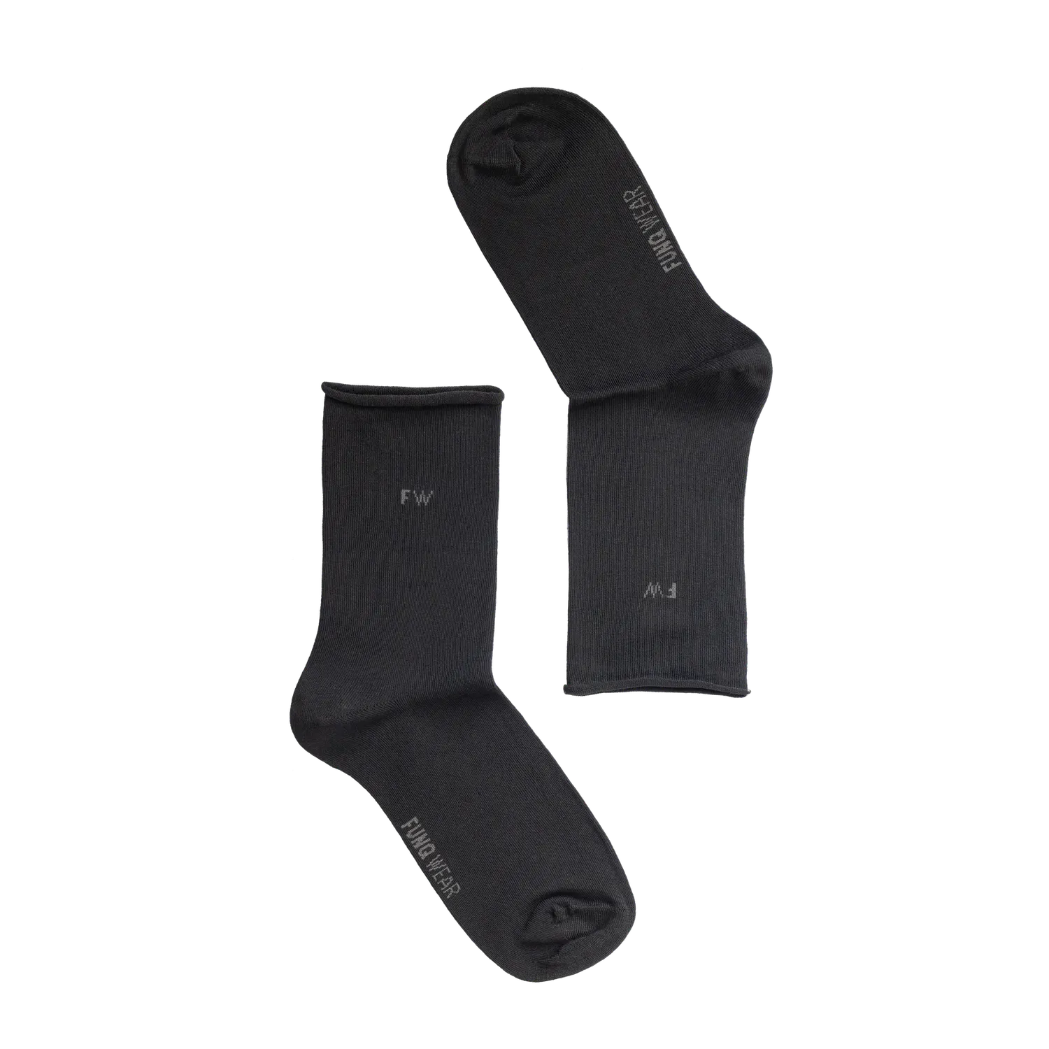Funq Wear Roll’n Wide bambusstrømper sort løs 39/41