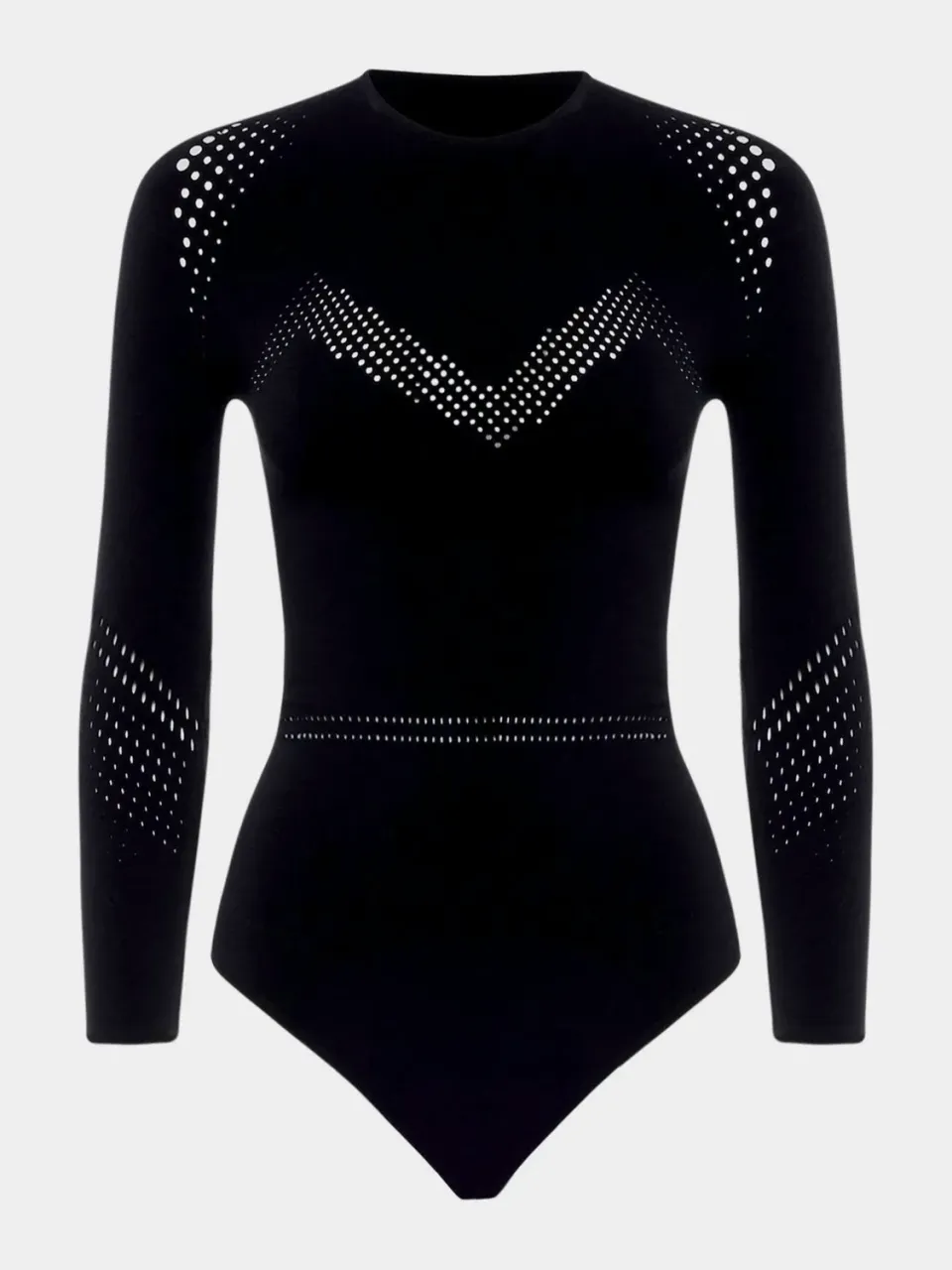 Fogal Wanda Bodysuit sort body lange ærmer