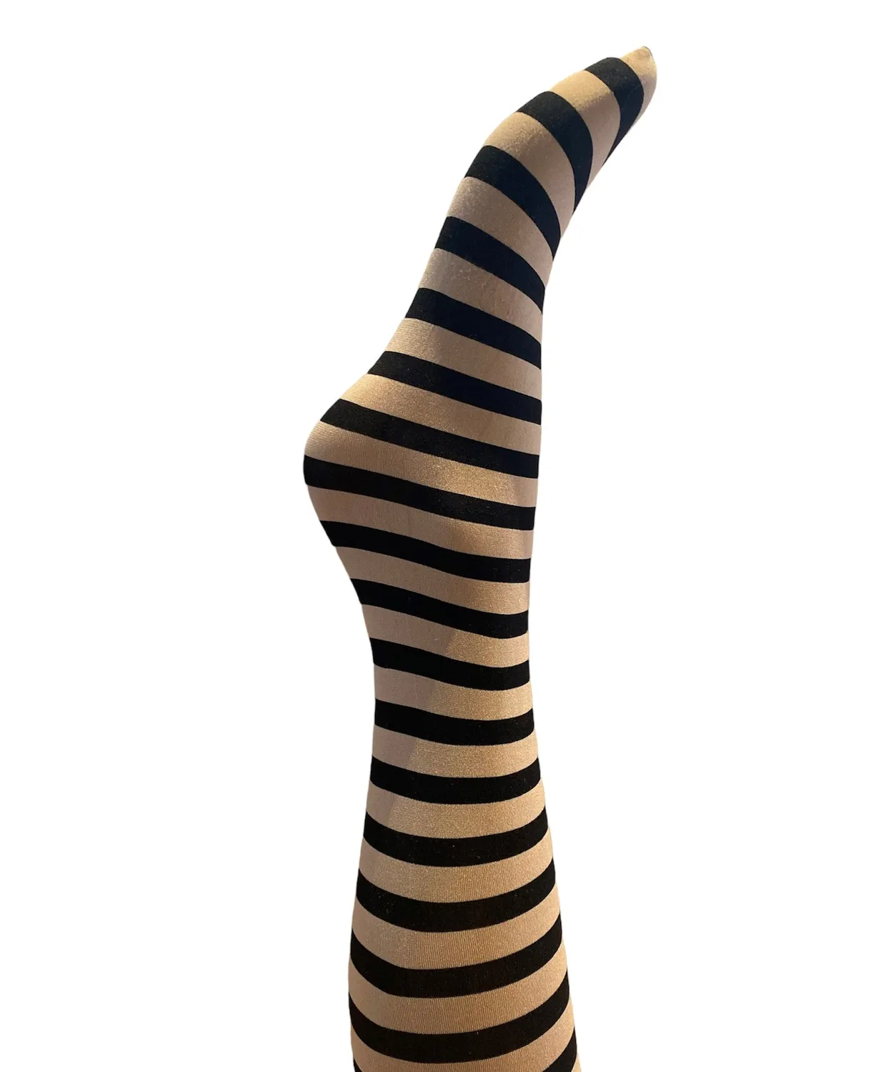 Moi Klara stripe strømpebukser camel-sort 80 denier