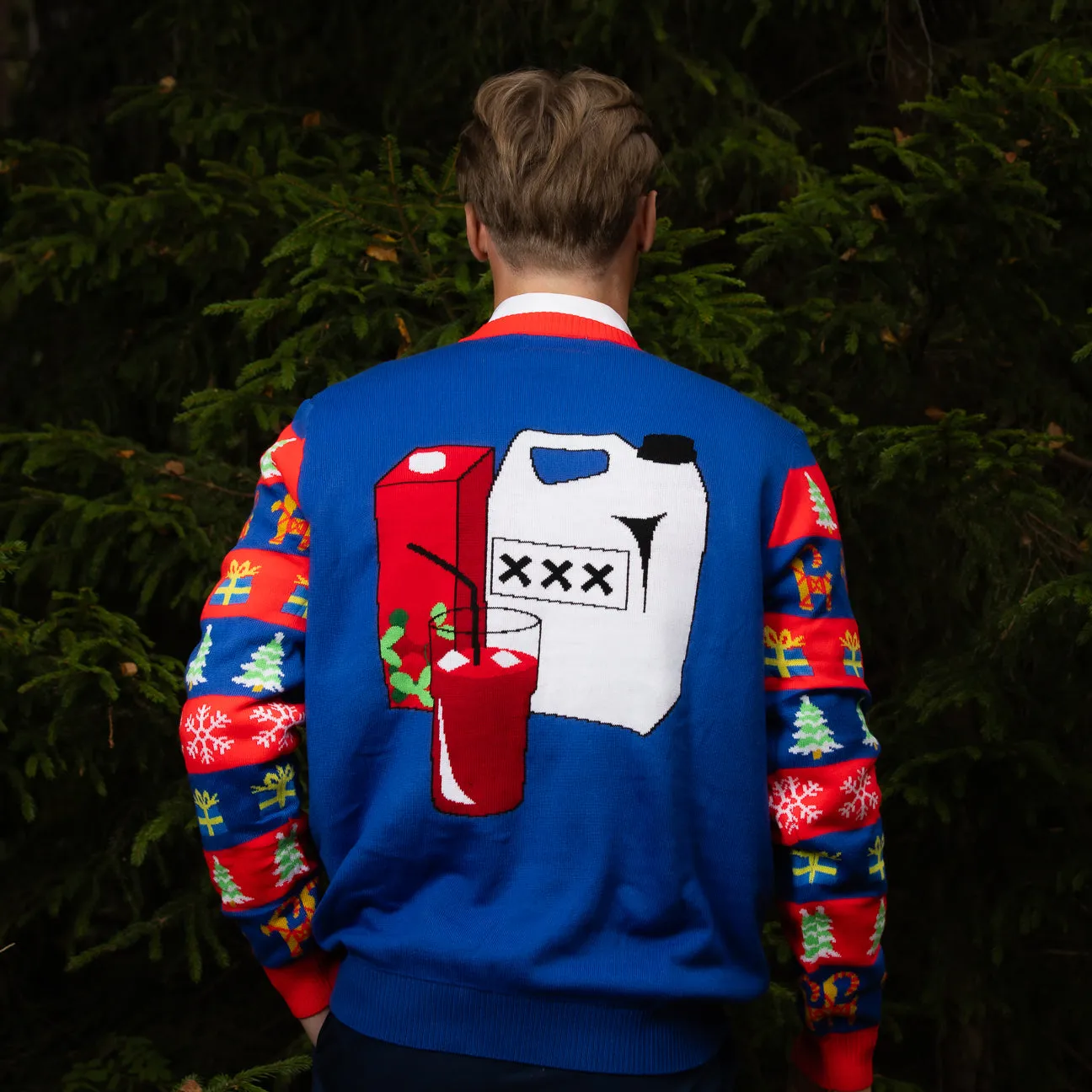Svensk Husman Jeg skal have en grog julesweater herre rød