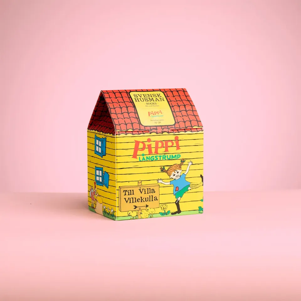 Svensk Husman Pippi børnesokker 3-pak Villa 31-34