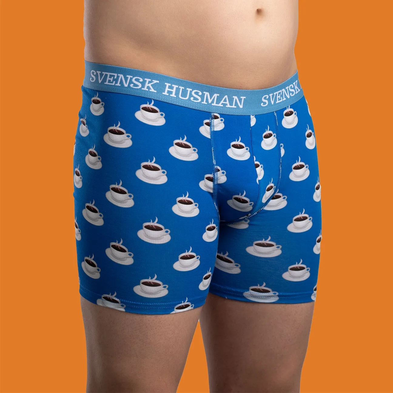 Svensk Husman Boxer boxershorts kaffekop 6-pak bomuld