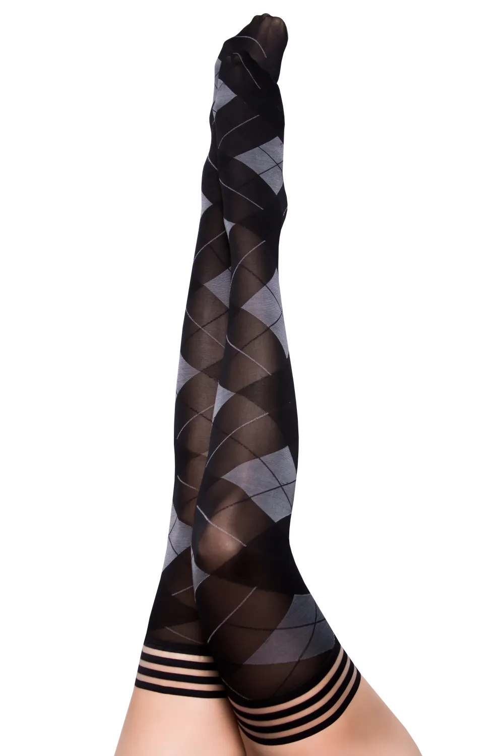 KIX'IES Kimmie stay-ups sort argyle