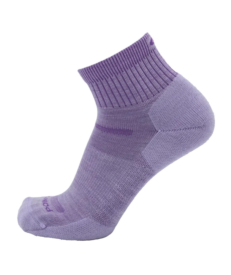 Point6 Treadline Extra Light 1/4 Crew strømper lavendel uld