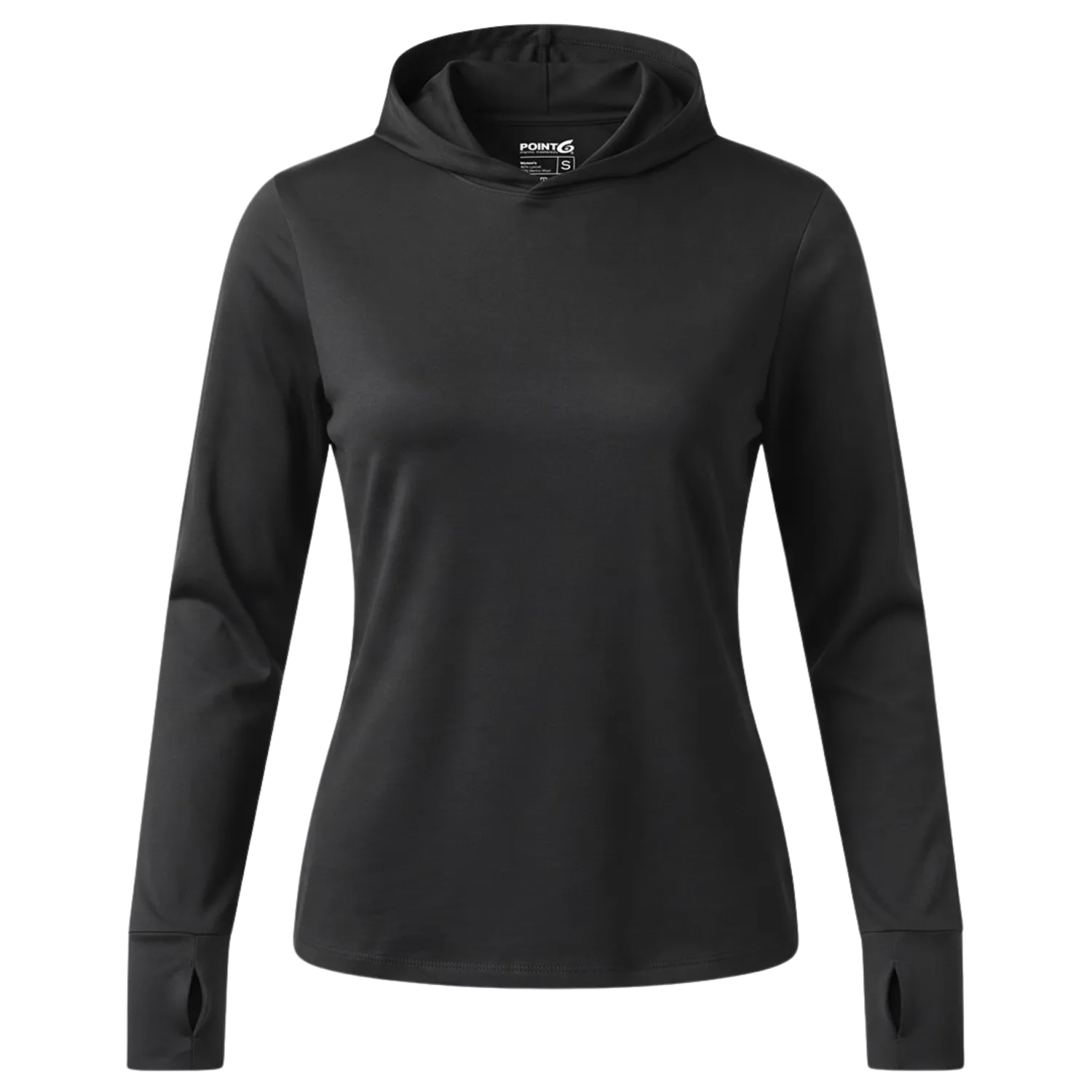 Point6 Merino Tencel Hoodie hættetrøje dame frosty green UPF45
