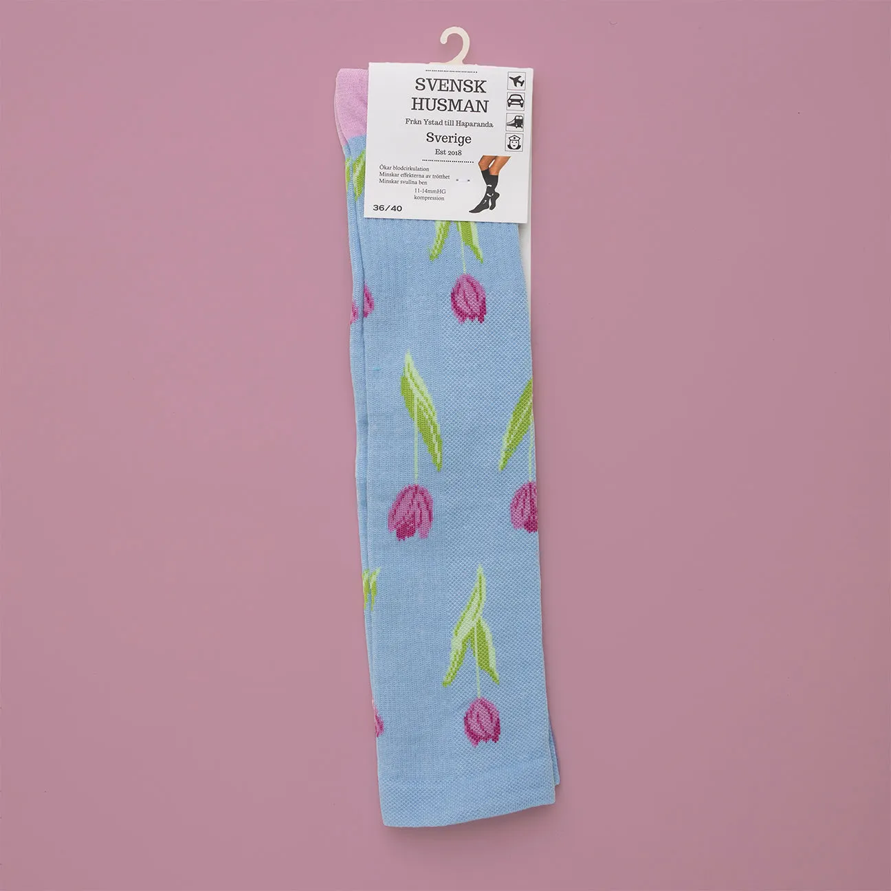Svensk Husman Tulpan støttestrømper 36-40 mild