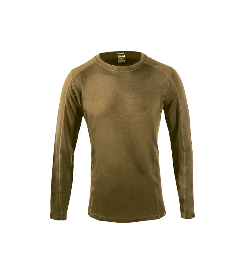 Point6 Men's Base Layer Long Sleeve Mid-Weight Crew uldtrøje sort