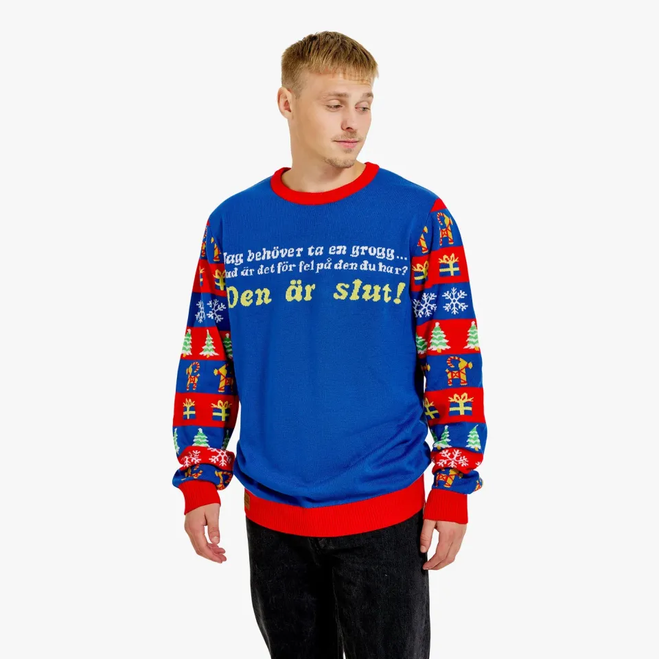 Svensk Husman Jeg skal have en grog julesweater herre rød