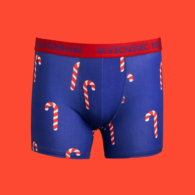 Svensk Husman Polkagris boxershorts S bomuld