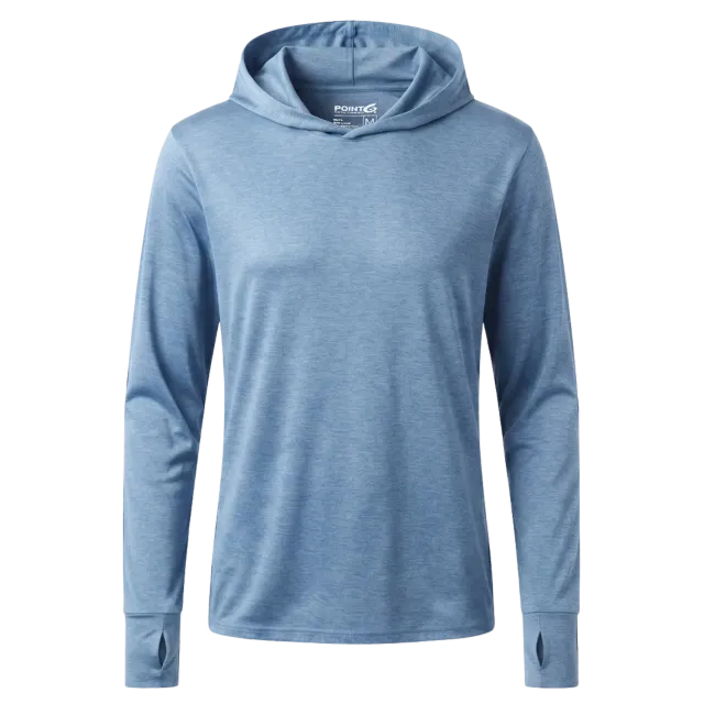 Point6 Merino Tencel Hoodie hættetrøje herre denim UPF45