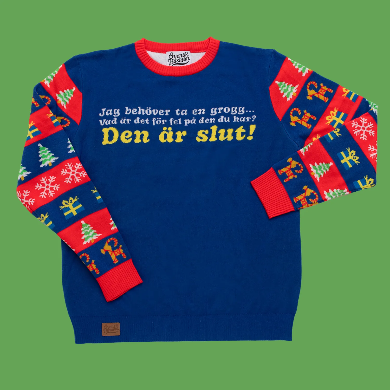 Svensk Husman Jeg skal have en grog julesweater herre rød