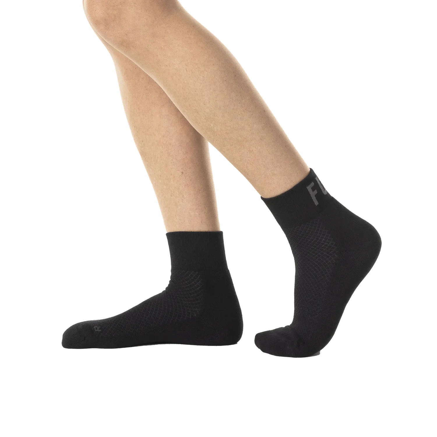 Funq Wear WIDE+ Active Cushion Quarter strømper sort