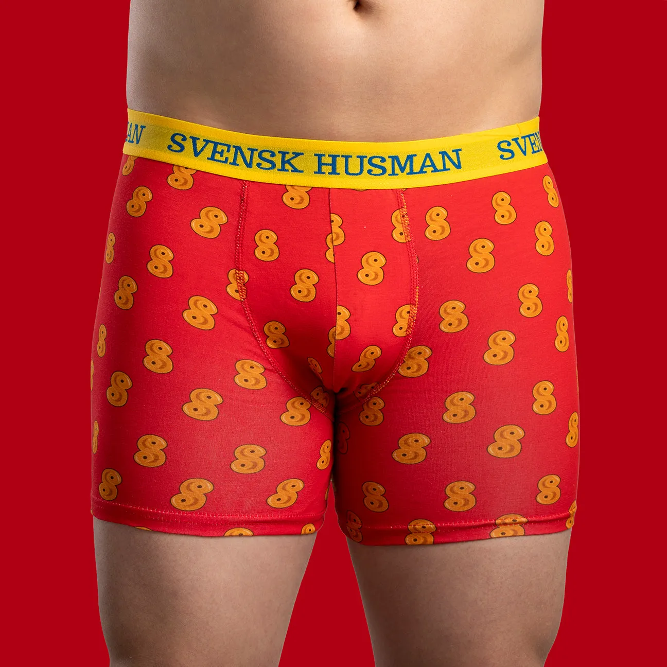 Svensk Husman Lussebulle boxershorts gul bomuld