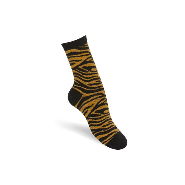 Funq Wear Zebra komfortstrømper orange letsupport bomuld